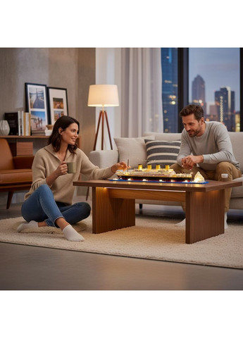 Конструктор Титанік 1888 деталей з LED підсвіткою, великий корабель 56 см для дітей і дорослих No Brand (369402828)