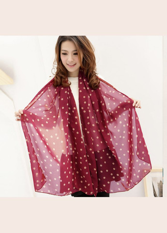 Жіноча шарф хустка в горох шифоновий 150 см*70 см PTR No Brand (317769858)