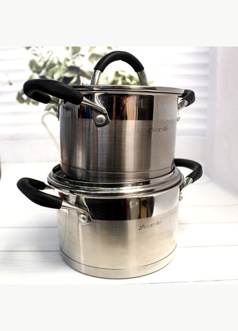 Набір каструль посуд з нержавіючої сталі для газу та індукції 4 предмети Kamille (303212044)