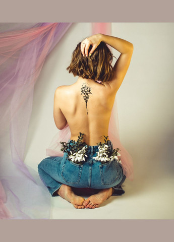 Тимчасове водостійке тату "3 мандали з лотосом" No Brand (312537998)