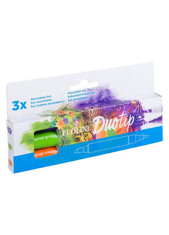 Набор маркеров акварельных двухсторонних ECOLINE DUO TIP Secondary 3шт Royal Talens (362582126)
