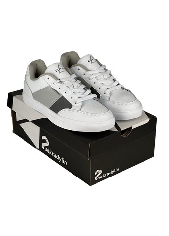 Білі кеди чоловічі білі шкіряні з ортопедичною устілкою Royyna