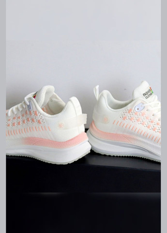 Жіночі літні кросівки Violeta білі текстильні з рожевими вставками — легкі, дихаючі, спортивні Violet Кросівки білі літо (342122465)