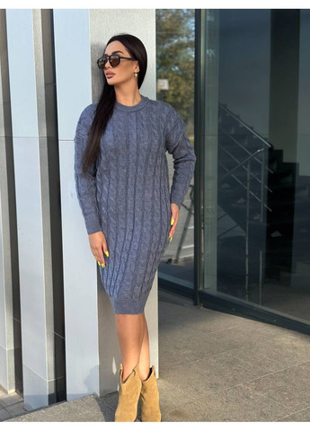 Темно-серое праздничный, повседневный, вечернее, деловое, кэжуал шерстяное платье свободного кроя. цвет изумруд. длина меди. BANG__BOOOM