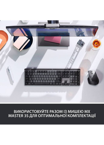 Клавиатура MX Mechanical Wireless GRAPHITE-US INT'L-2.4GHZ/BT (920-010759) Logitech (323113495)