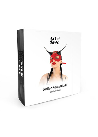 Кожаная маска Lucifer Red&Black - CherryLove Art of Sex (339867655)