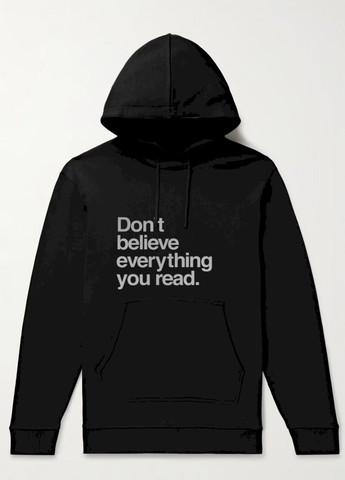 Чорний худі чоловіча чорна з флісом YAPPI малюнок (305003863)