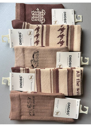 Комбинированные 5 пар кашемировые высокие теплые и не толстые носки DMDBS (368337460)