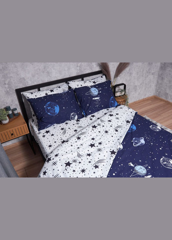 Комплект постельного белья Ranforce Elite «» полуторный евро 160х220 наволочки 2х40х60 (MS-820001723) Moon&Star cosmos (285718075)
