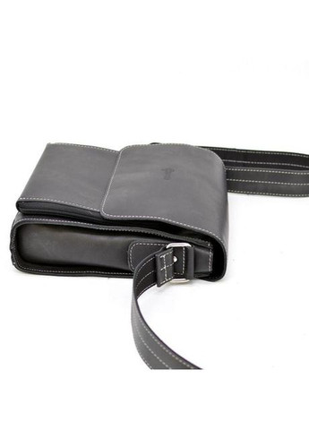 Сумка планшет через плечо из натуральной кожи мужская для документов и для телефона средняя Черный 40117 TARWA (361348808)