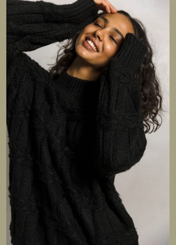 Черный демисезонный свитер пуловер Seventeen