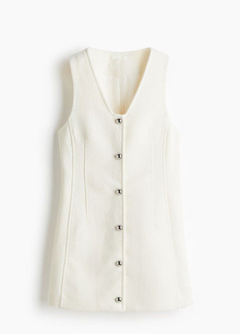 Білий ділова сукня H&M однотонна