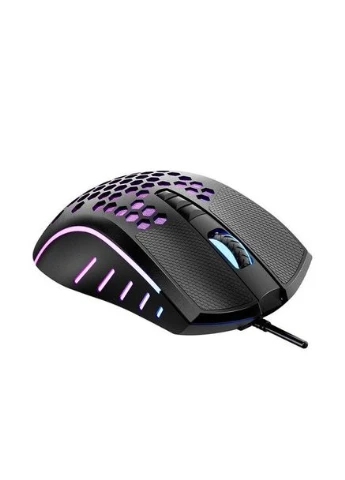 Ігрова комп'ютерна оптична провідна миша Mееtion GM015 800 - 6400 DPI 8 кнопок RGB підсвічування Чорна No Brand (333799879)