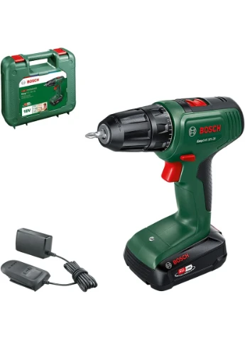 Аккумуляторный ударный шуруповерт EasyImpact 18V-38, 18В, 1х2А·час, 20·38Нм, 0-430·0-1630об/мин, кейс, вес 14кг Bosch (381192484)