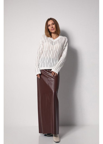 Білий джемпер з косами 2721 чорний Triko Bakh