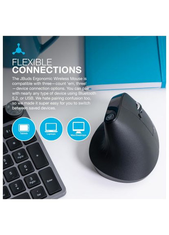 Мишка (IEUMJBERGORBLK82) JLab JBuds Vertical Ergonomic Wireless Black (366697715)