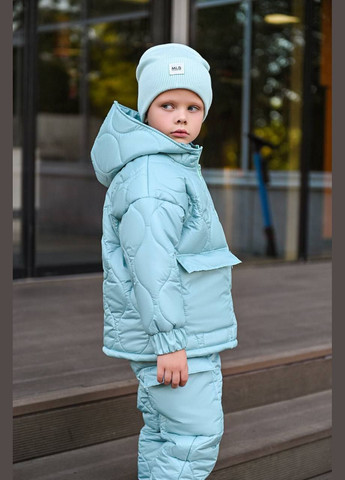 Бирюзовый зимний костюм зимний двойка popluzhnaya