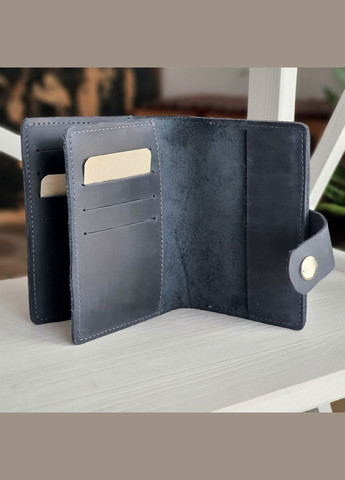 Шкіряна обкладинка для документів синя GS (315430252)