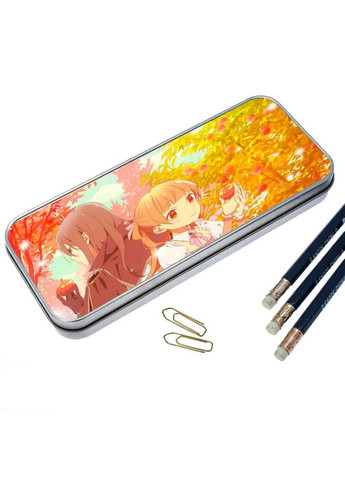 Пенал школьный для мальчика и девочки металлический Аниме Сказка о сахарном яблоке #004 7*18 см Silver No Brand (309158965)