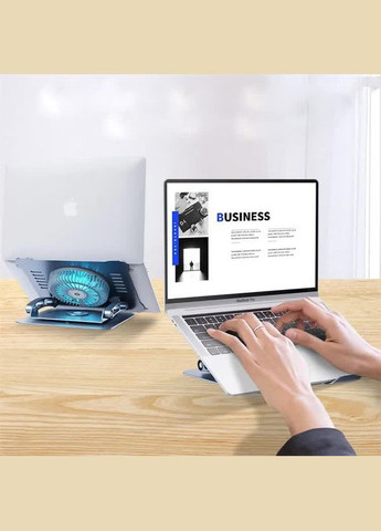 Подставка для ноутбука S63 складная поворотная 3600C с вентилятором Rotatable Laptop Stand Silver VHG (334305099)