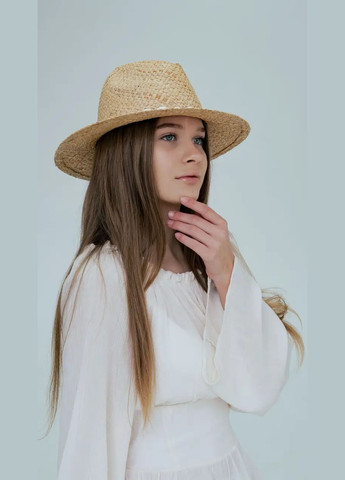Шляпа женская Федора из натуральной соломки с ракушками D.Hats (283022800)