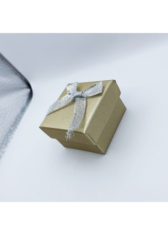 Коробочка для украшений под кольцо, кулон или серьги квадратная серебристая No Brand (369737682)