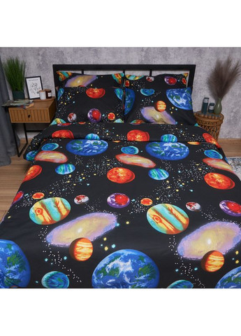 Комплект постельного белья Бязь Gold Люкс «» Полуторный Евро 160х220 наволочки 2х40х60 (MS-820007055) Moon&Star Universe Magic (356115348)