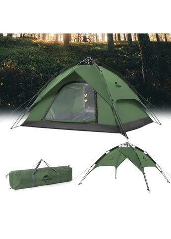 Палатка трехместная автоматическая NH21ZP008, темно-зеленая Naturehike (378585315)