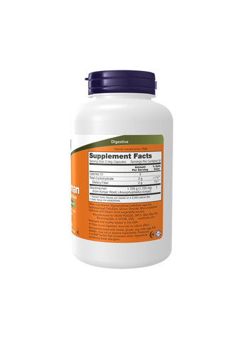 Глюкоманнан Glucomannan 575 мг 180 капсул Now Foods (346086786)