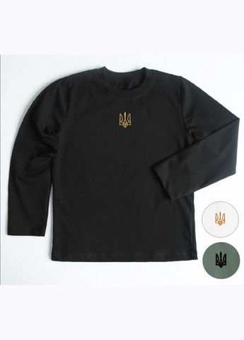 Дитячий патріотичний лонгслів з тризубом кулір дівчинці Ladan (301026301)