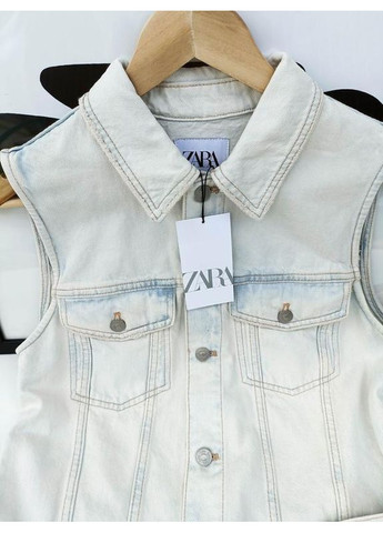 Білий джинсова сукня міні Zara