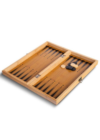 Шахи, шашки, нарді 3 в 1 бамбукові SP-B-3135 (фігури-дерево, розчин дошки 34x34см) (B-3135) SP-Sport (361436695)