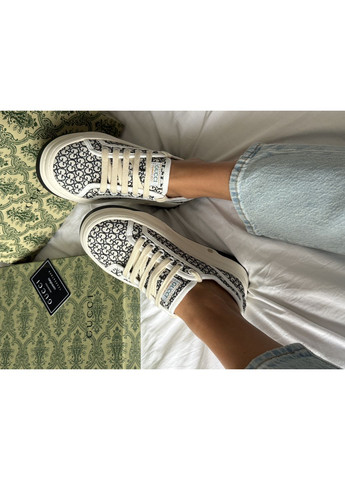 Кроссовки женские Gucci GG Canvas | Гуччи Канвас черно-белые No Brand чёрно-белые демисезоны (366343492)