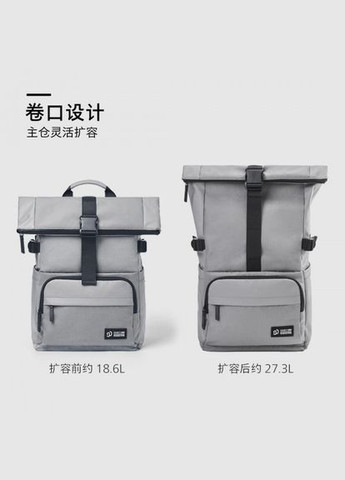 Универсальный рюкзак 90 Points Urban Roll Top Backpack 18.6 / 27.3L (6941413231664) серый Xiaomi (279554841)