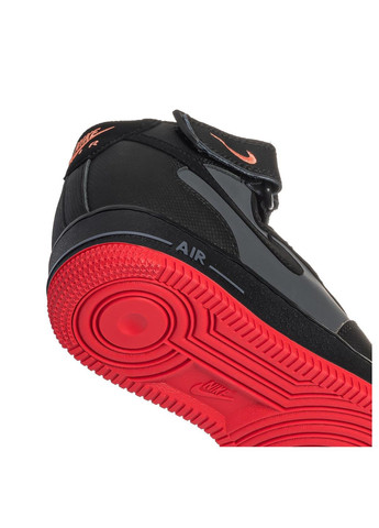 Сірі Осінні кросівки чоловічі 1 mid '07 black red, вьетнам Nike Air Force