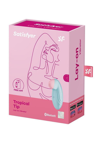 Смарт-вибратор для клитора Tropical Tip, Голубой Satisfyer (371388906)