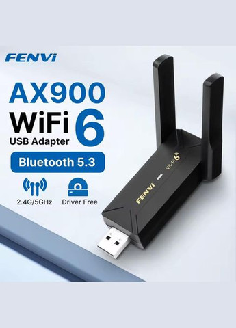 Дводіапазонний високошвидкісний адаптер WiFi перехідник FENVI AX900, 2.4GHz + 5GHz, для Windows, чорний No Brand (347607047)