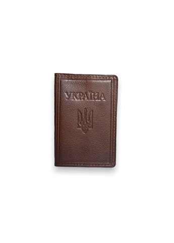 Обложка кожаная для паспорта гражданина Украины ручная работа размер 14х9.5х0.5 см коричневый BagWay (285814875)