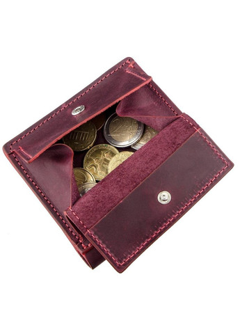 Оригинальное женское портмоне с накладной монетницей 11225 Бордовое Grande Pelle (331908381)