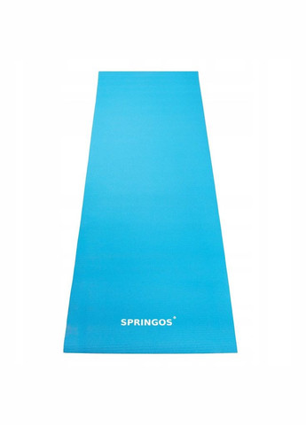 Коврик (мат) для йоги та фітнесу PVC 4 мм Sky Blue Springos yg0035 (275095319)
