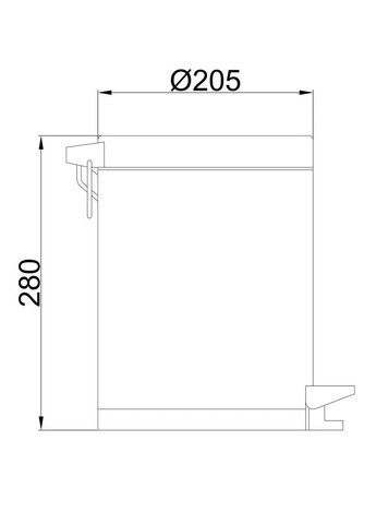 Мусорное ведро F702, хром, 5 литров Frap (371881834)