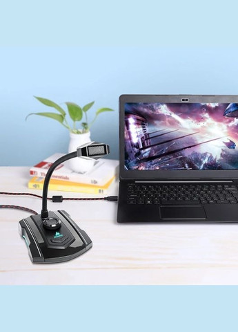 Мікрофон конденсаторний AU-GM31 Чорний для ПК, для ігор, стримінгу з RGB-підсвіткою і гнучкою ніжкою Maono (329444564)