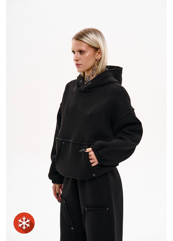 Жіночий спортивний оверсайз костюм NCTRNL Полар, чорний ТУР (372519833)