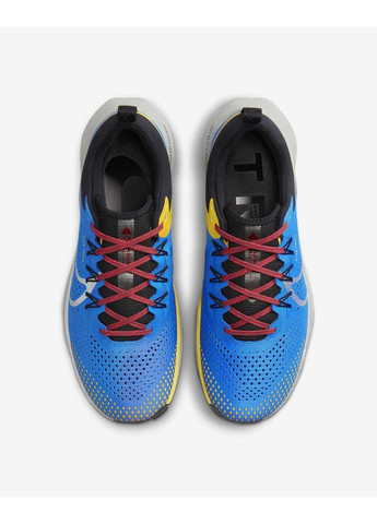 Синие демисезонные мужские кроссовки react pegasus trail 4 разноцветный Nike