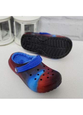 Красные детские кроксы утепленные classic clog Crocs