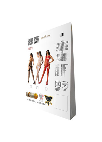 Бодістокінг з імітацією панчох BS079 white - CherryLove Passion білий