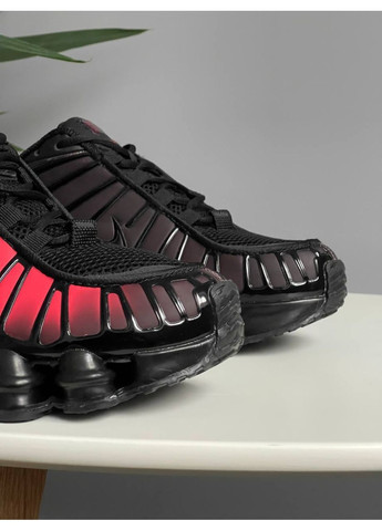 Чорні Осінні кросівки чоловічі і жіночі nike shox tl black red | найк шокс тл чорні No Brand