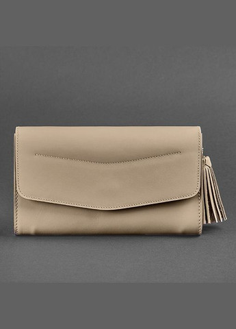 Жіноча шкіряна сумка Еліс світло-бежева Краст (A-028436) BlankNote клатч (327092333)