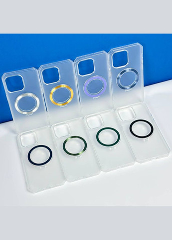 Чохол Octagon Matte Rhombus Side Case with MagSafe для iPhone 15 Plus Silver No Brand (319336016)