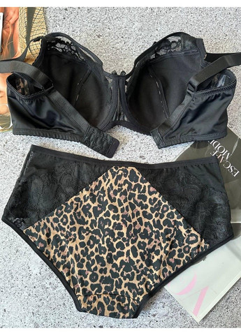 Коричневий комплект нижньої жіночої білизни коричневий Lanny Mode